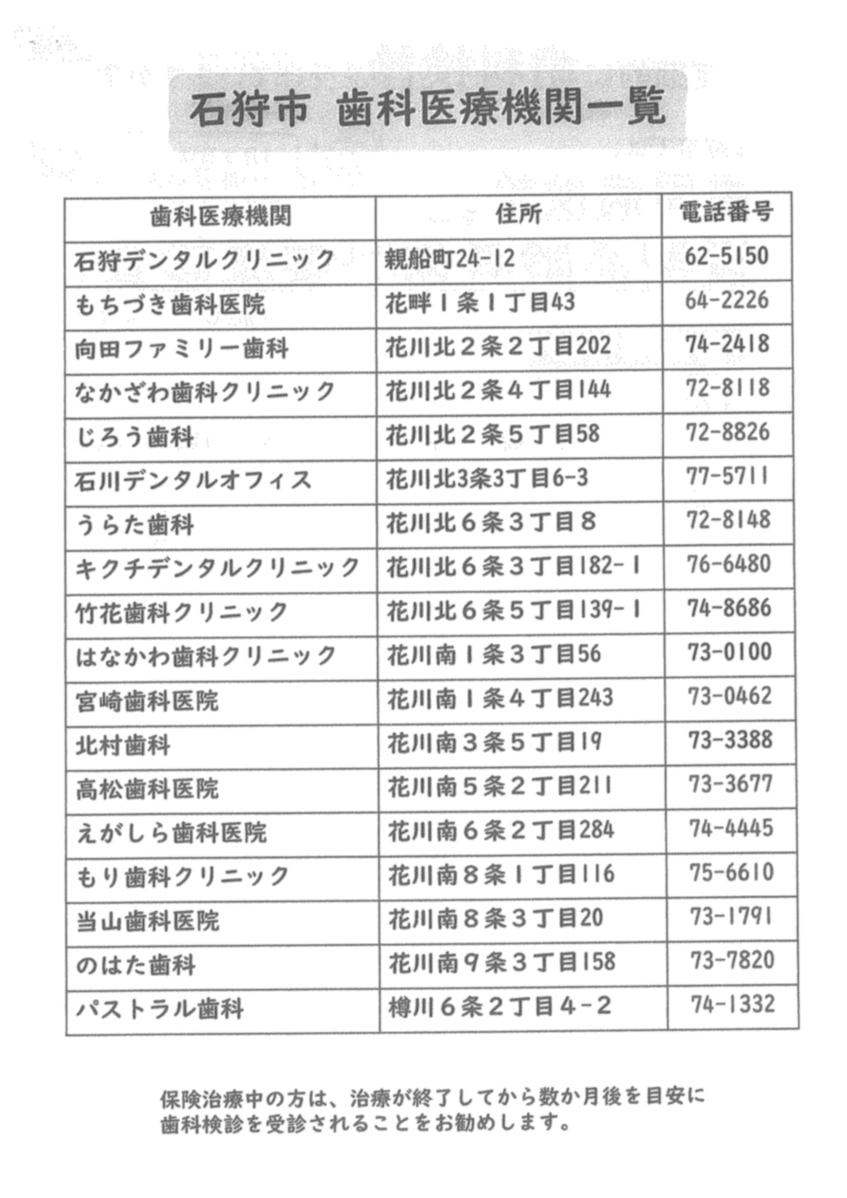 石狩市 健康推進部 健康推進課②